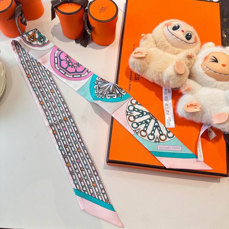 Hermes silk ribbon 86X5cm E15 (84)