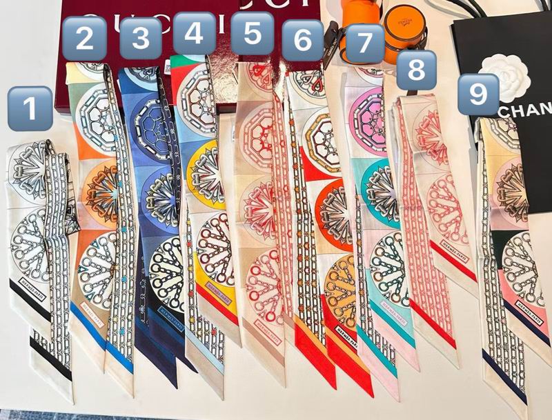 Hermes silk ribbon 86X5cm E15 (91)