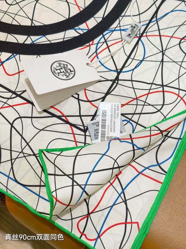 Hermes silk scarf 90X90cm E12 (12)