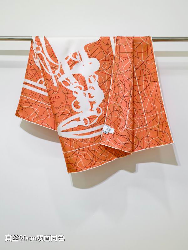 Hermes silk scarf 90X90cm E12 (2)