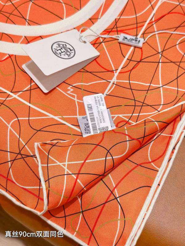 Hermes silk scarf 90X90cm E12 (3)