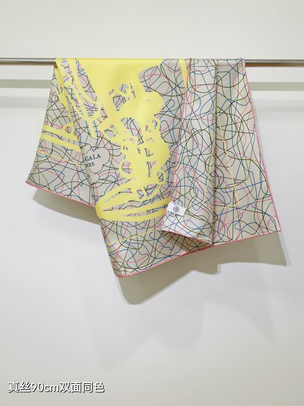Hermes silk scarf 90X90cm E12 (31)