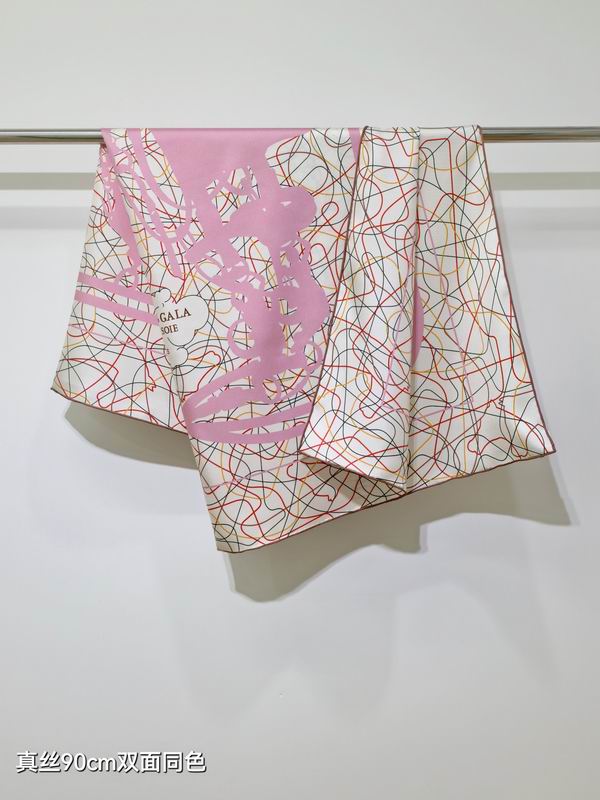 Hermes silk scarf 90X90cm E12 (38)