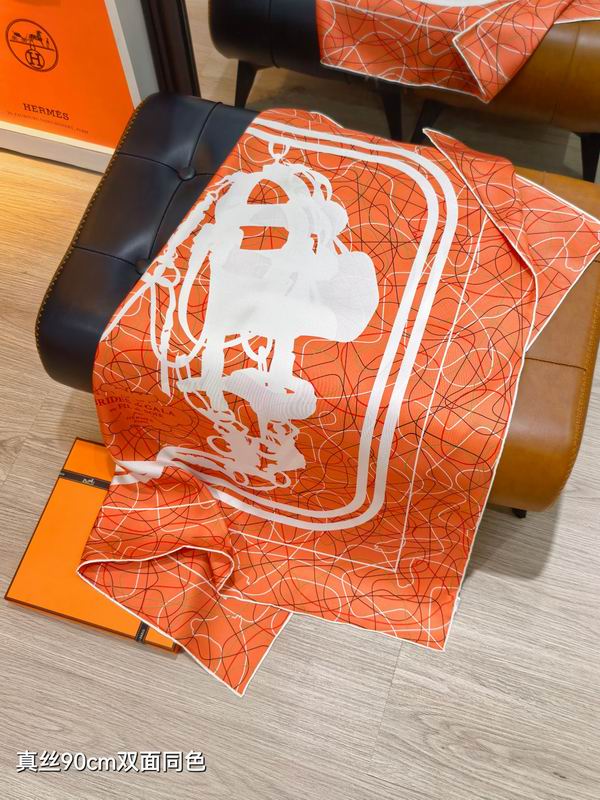Hermes silk scarf 90X90cm E12 (5)