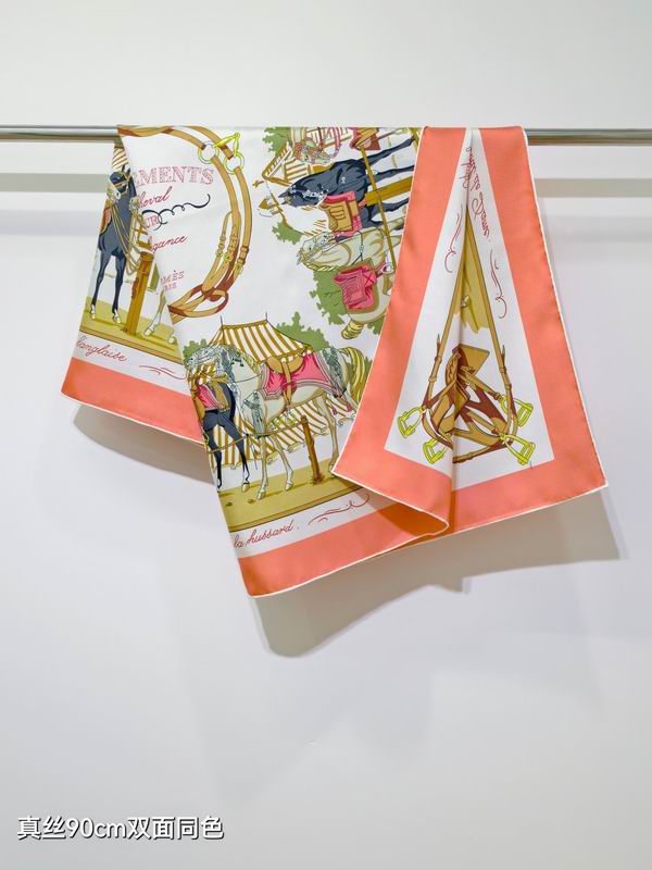 Hermes silk scarf 90X90cm E15 (2)