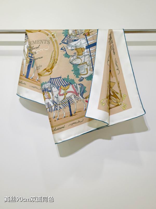 Hermes silk scarf 90X90cm E15 (20)