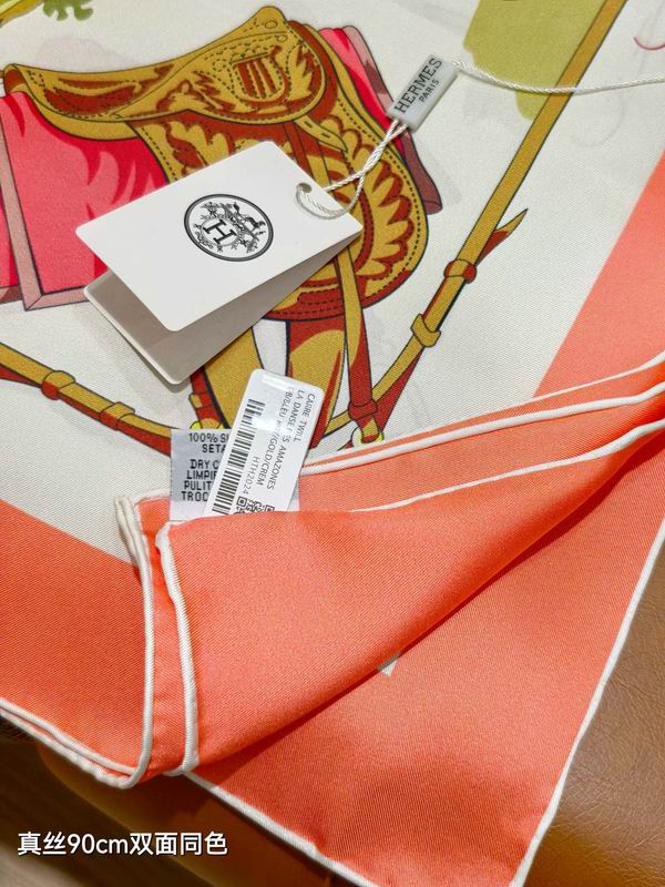 Hermes silk scarf 90X90cm E15 (3)