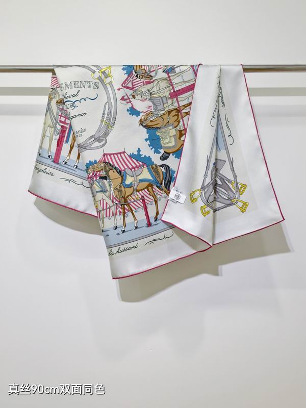 Hermes silk scarf 90X90cm E15 (39)