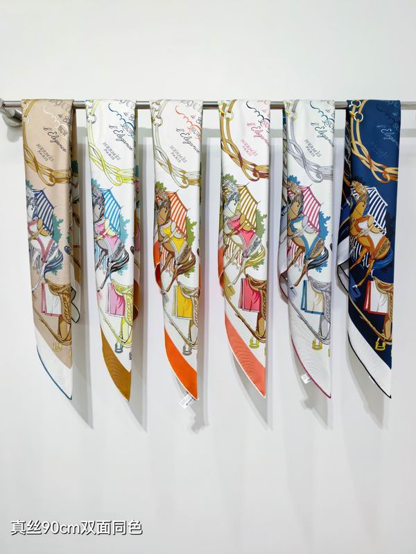 Hermes silk scarf 90X90cm E15 (46)