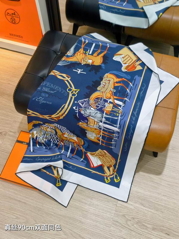 Hermes silk scarf 90X90cm E15 (50)