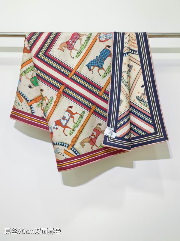 Hermes silk scarf 90X90cm E41 (23)