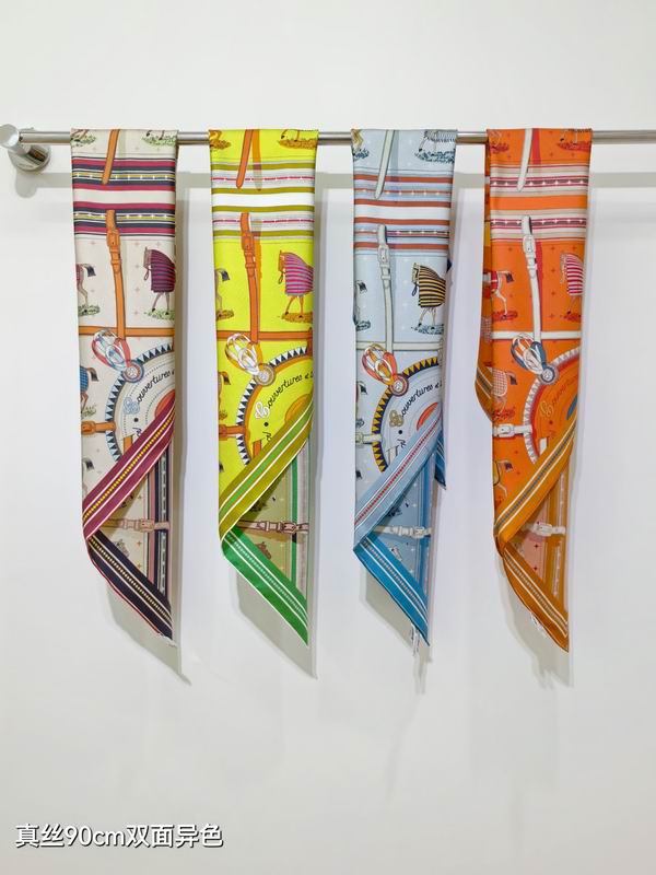 Hermes silk scarf 90X90cm E41 (31)