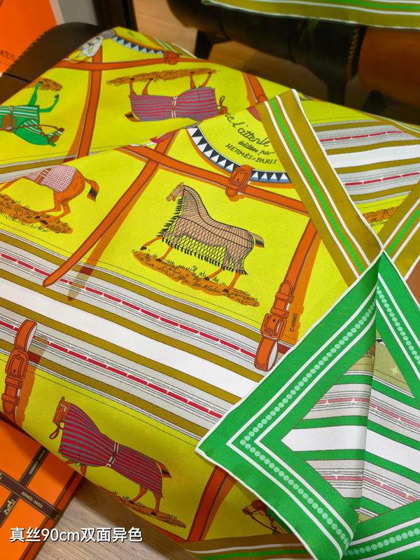 Hermes silk scarf 90X90cm E41 (5)