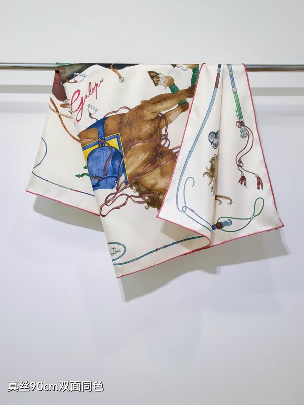 Hermes silk scarf 90X90cm E42 (13)