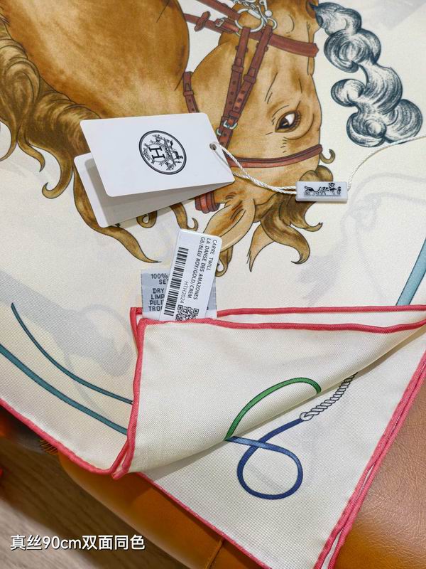 Hermes silk scarf 90X90cm E42 (14)
