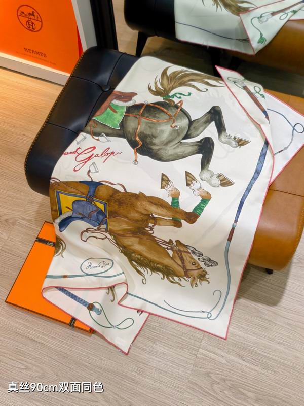 Hermes silk scarf 90X90cm E42 (16)
