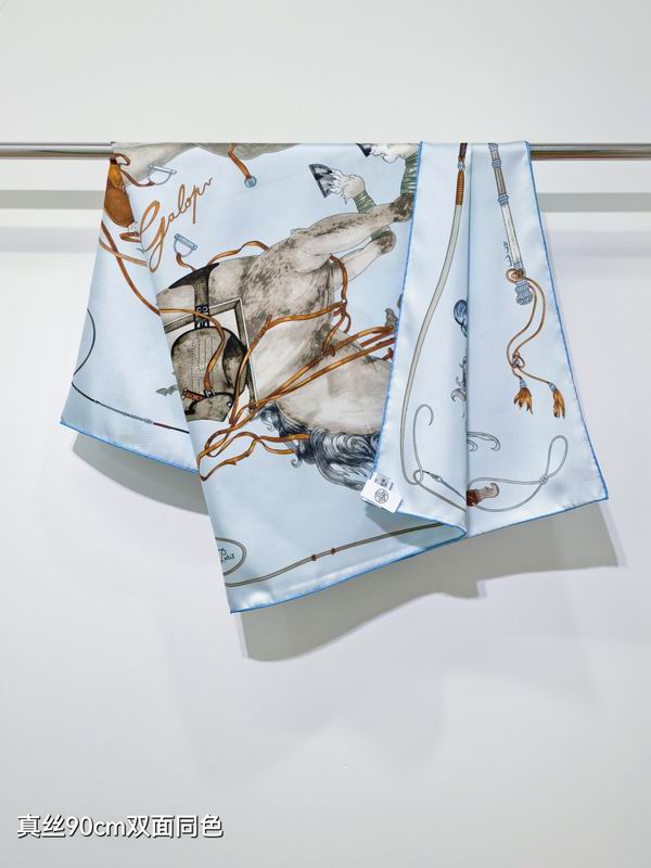 Hermes silk scarf 90X90cm E42 (33)