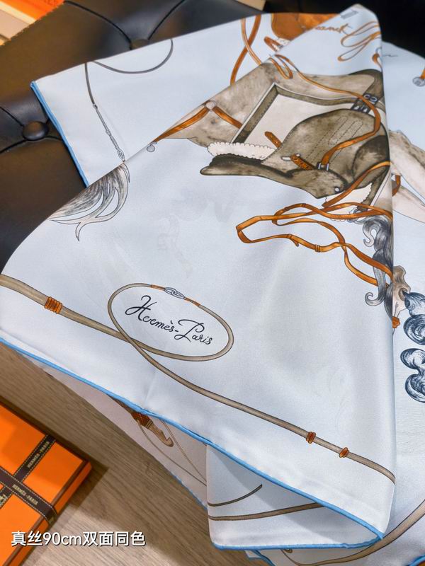 Hermes silk scarf 90X90cm E42 (35)