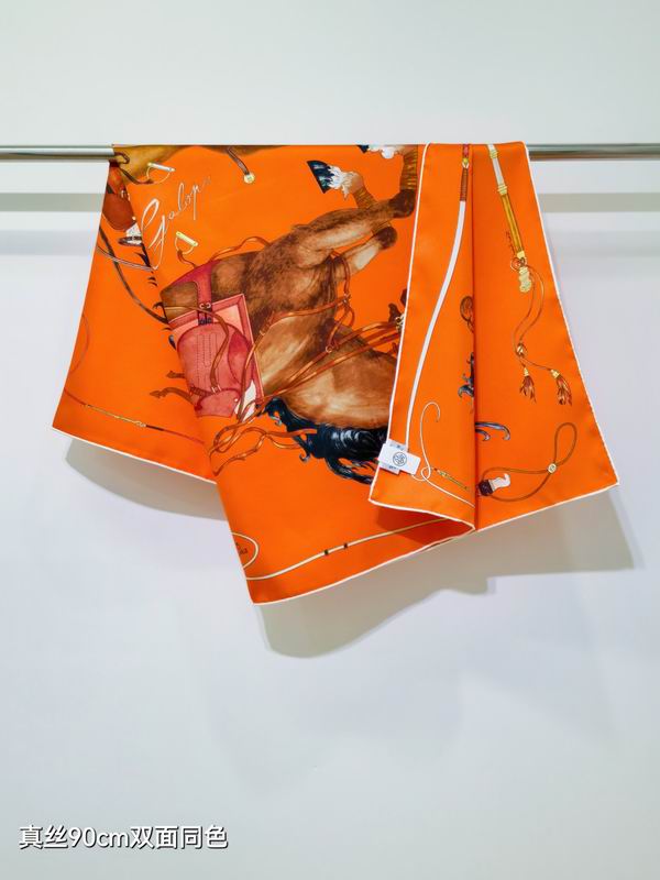 Hermes silk scarf 90X90cm E42 (4)