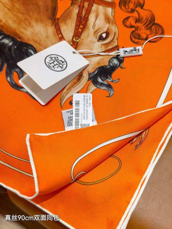 Hermes silk scarf 90X90cm E42 (5)