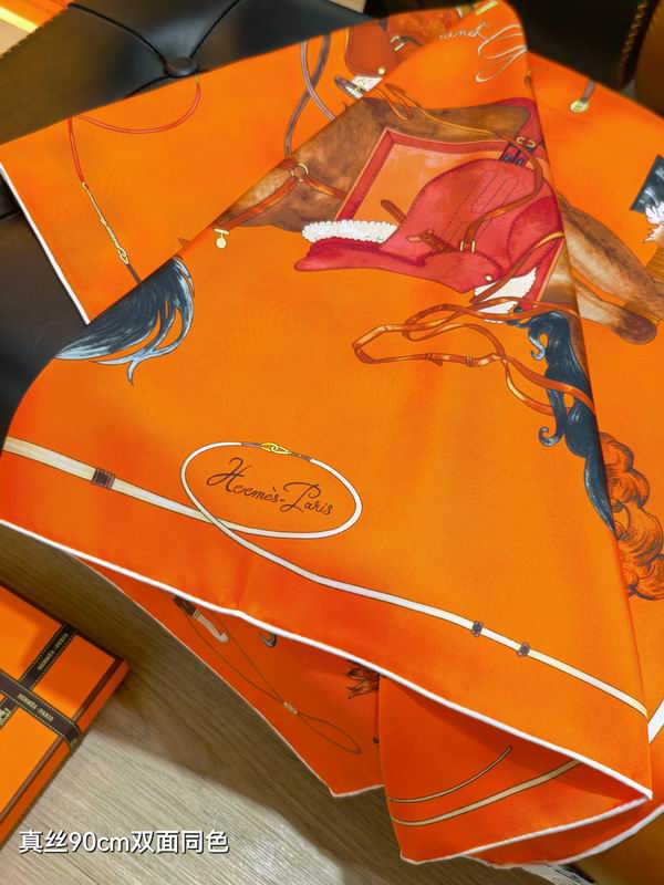 Hermes silk scarf 90X90cm E42 (6)