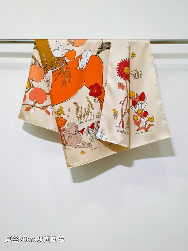 Hermes silk scarf 90X90cm E52 (3)