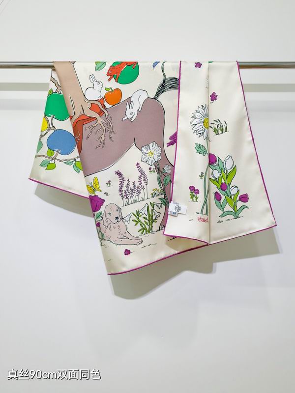 Hermes silk scarf 90X90cm E52 (33)