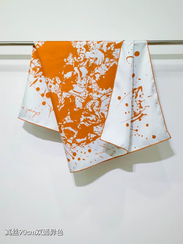 Hermes silk scarf 90X90cm E54 (13)