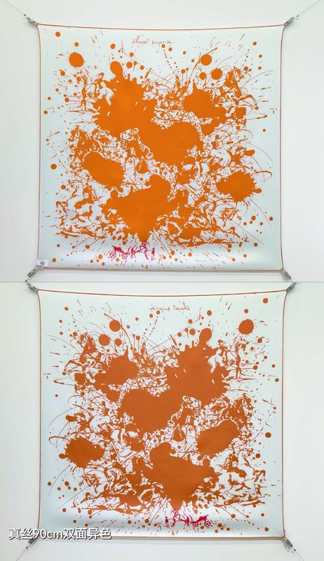 Hermes silk scarf 90X90cm E54 (18)