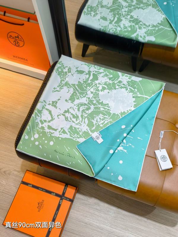 Hermes silk scarf 90X90cm E54 (27)