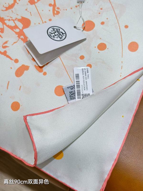 Hermes silk scarf 90X90cm E54 (34)