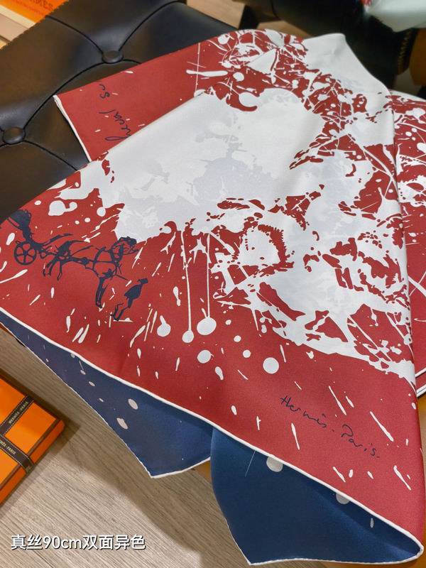 Hermes silk scarf 90X90cm E54 (45)