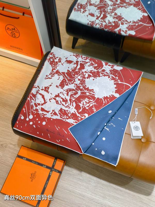 Hermes silk scarf 90X90cm E54 (47)
