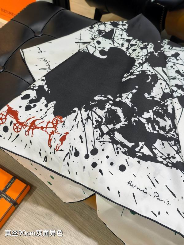 Hermes silk scarf 90X90cm E54 (5)