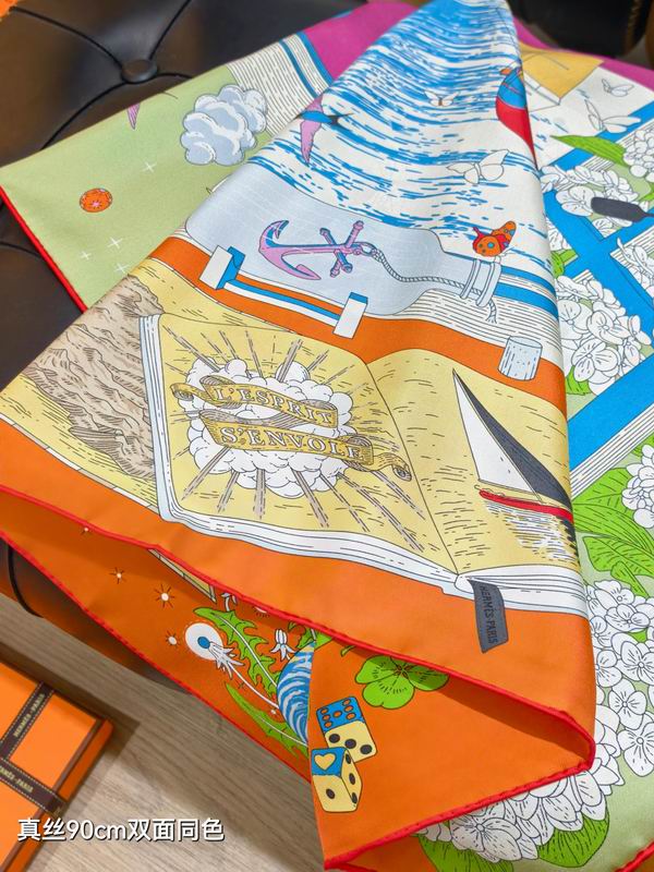 Hermes silk scarf 90X90cm E55 (5)