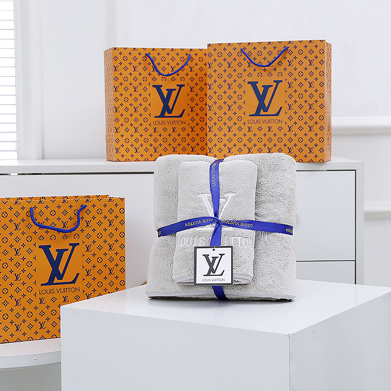 LV 浴巾 70X140cm 毛巾35X75cm (3)