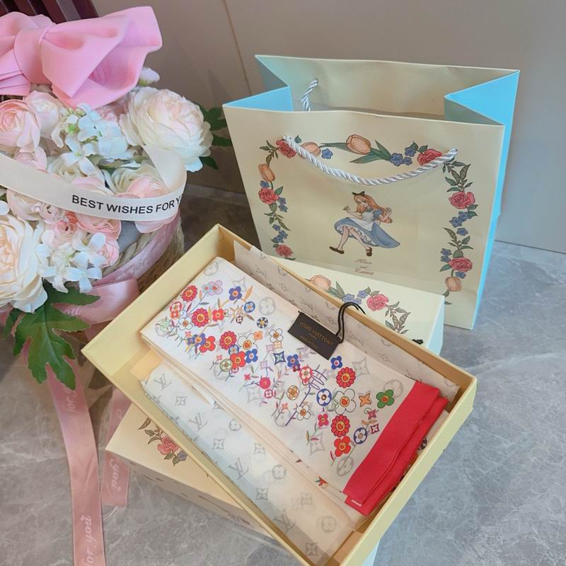 LV silk ribbon 120X5cm E01 (1)