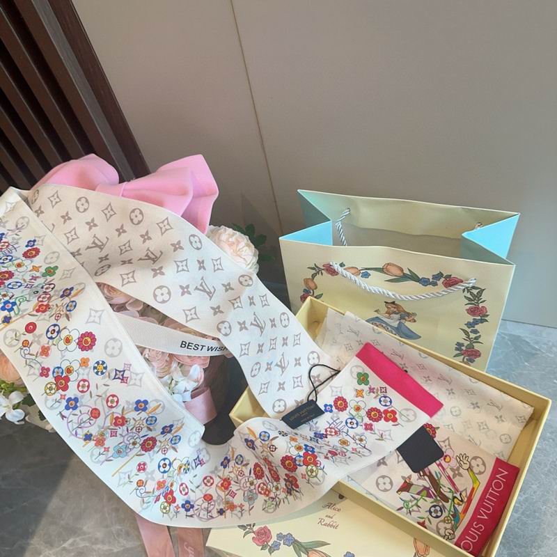 LV silk ribbon 120X5cm E01 (3)