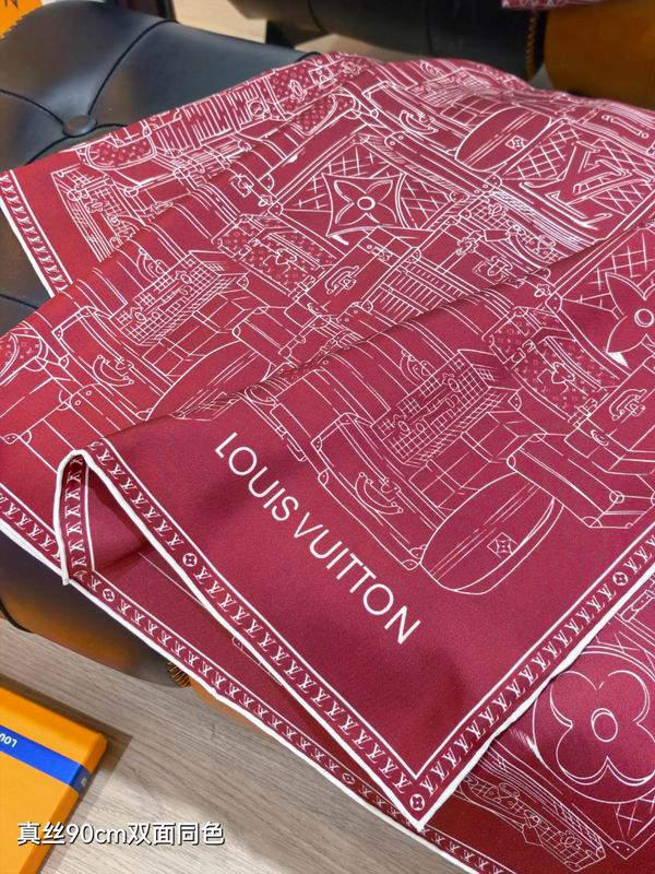 LV silk scarf 90X90cm E14 (23)