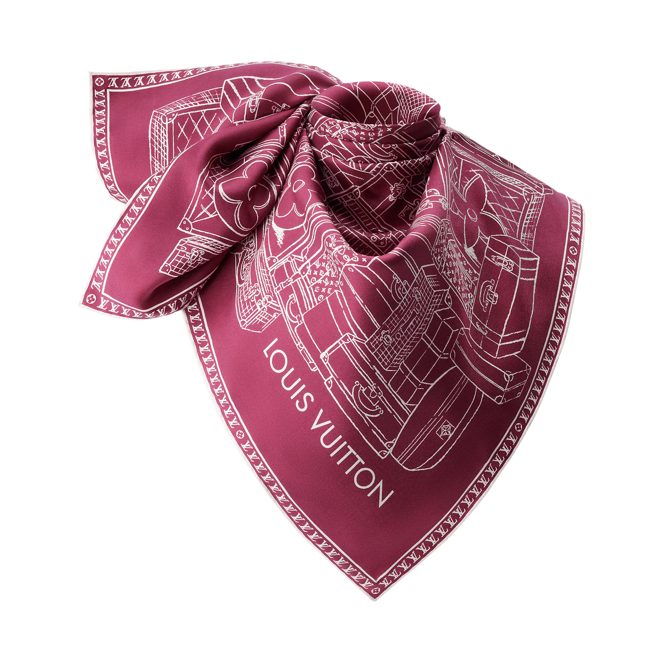LV silk scarf 90X90cm E14 (27)