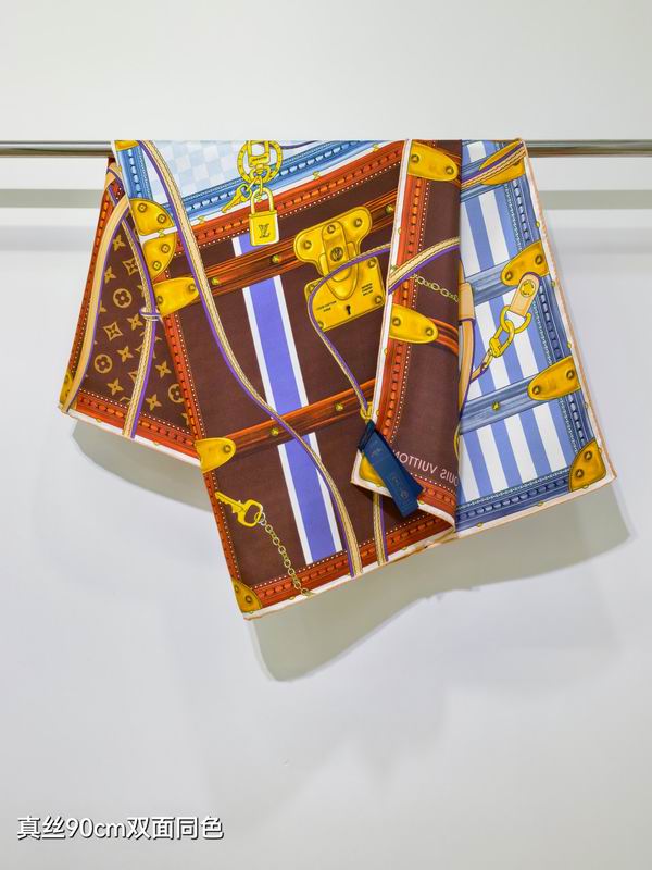 LV silk scarf 90X90cm E58 (13)