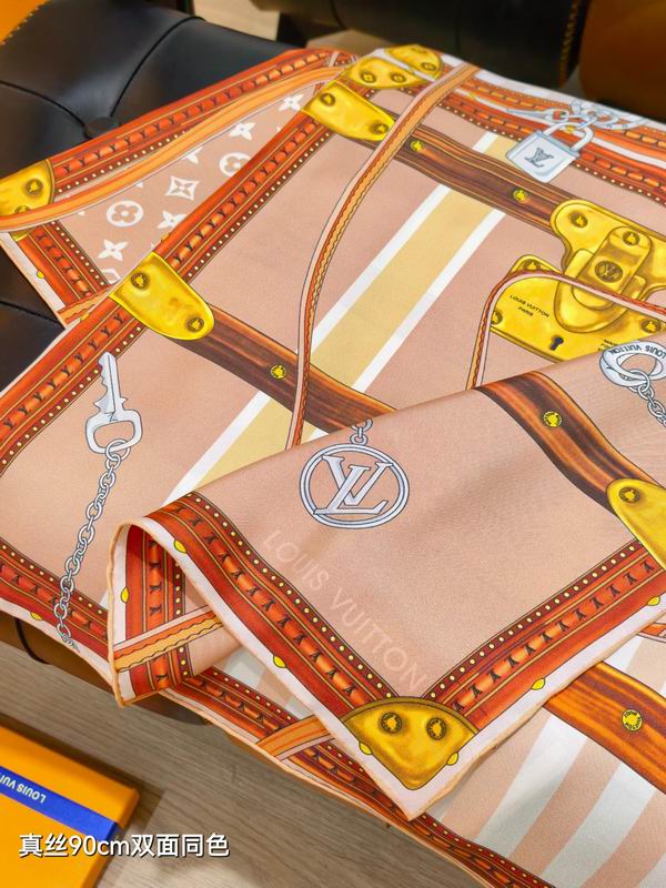 LV silk scarf 90X90cm E58 (5)