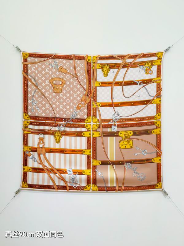 LV silk scarf 90X90cm E58 (8)