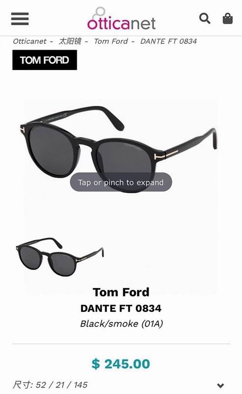 TOM FORD Glasses sms (824)