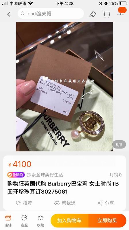 Burberry Earring 03yxs04(4)