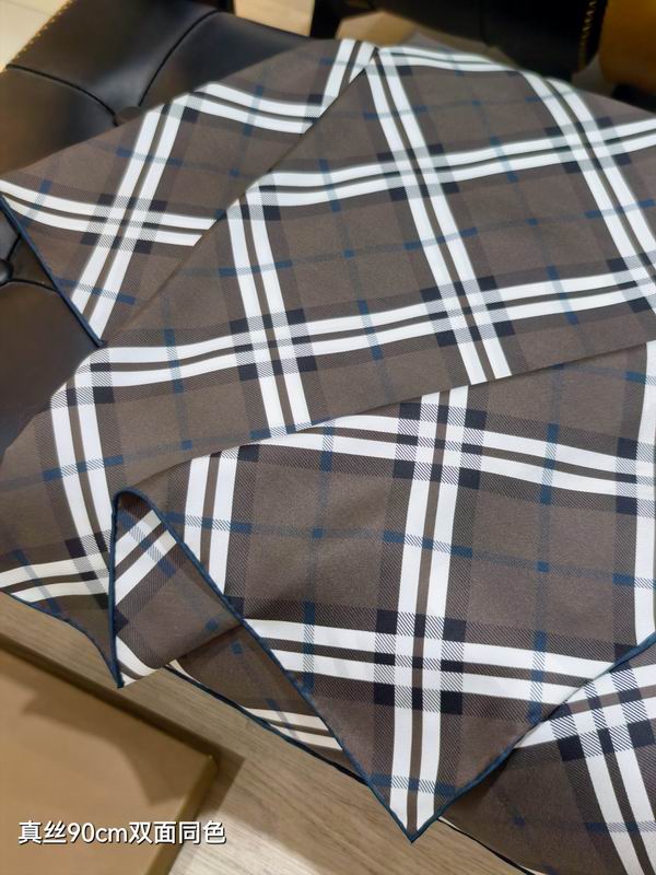 Burberry Silk Scarf 90X90cm E35 (6)