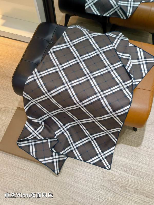 Burberry Silk Scarf 90X90cm E35 (7)