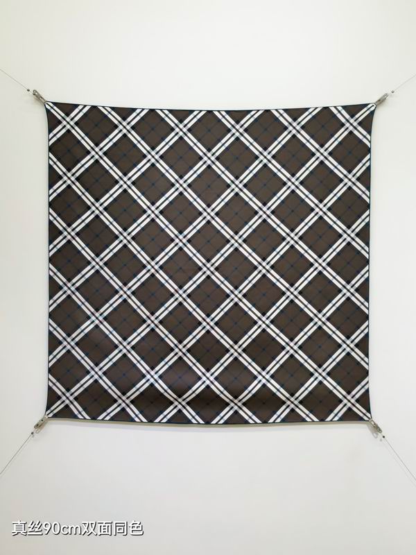 Burberry Silk Scarf 90X90cm E35 (9)