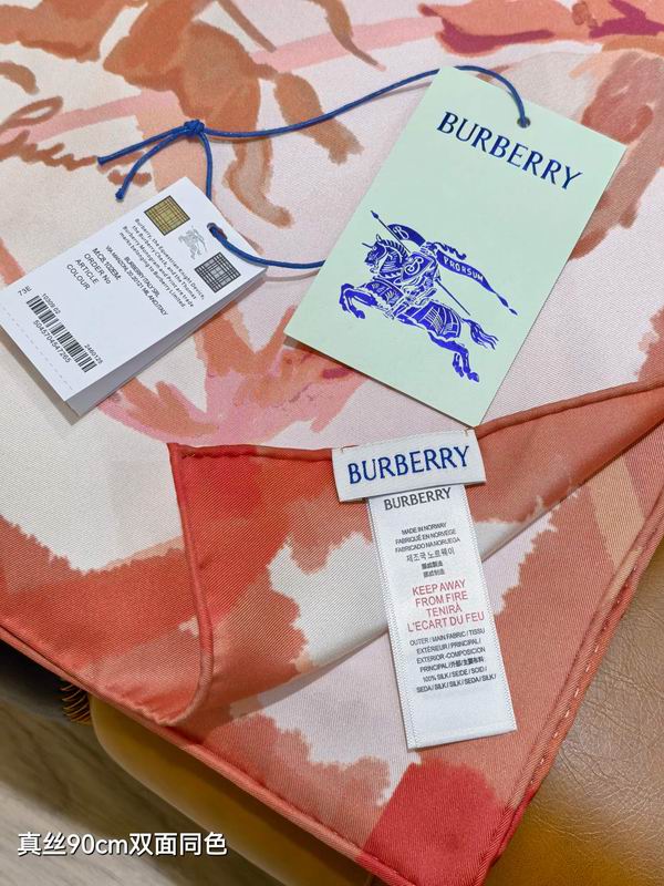 Burberry Silk Scarf 90X90cm E49 (16)