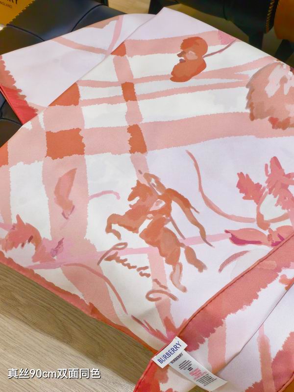 Burberry Silk Scarf 90X90cm E49 (17)